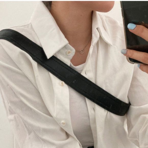 Surgical Steel  Open Circle Necklace - Picture 5 of 6